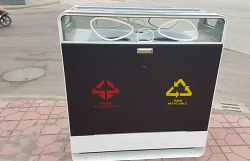 成都高大上果皮箱:有WiFi,靠太陽能工作