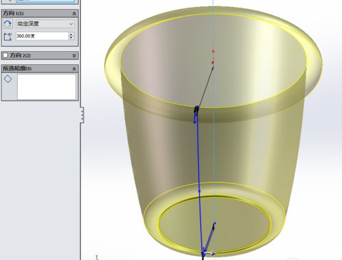 SolidWorks軟件建模學(xué)垃圾桶怎么畫-曲面旋轉(zhuǎn)功能